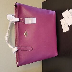 NWT Coach Dark Berry City Zip Tote
